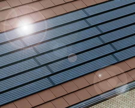 屋根建材一体型の太陽光 イメージ