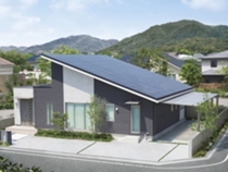 建築実例「平屋」平屋　太陽光発電システム